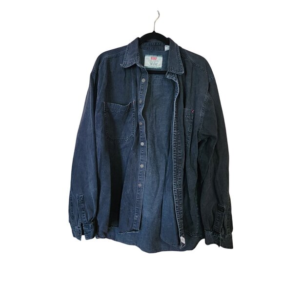 Levis Vintage Denim Button-Up Shirt L 100% Cotton Long Sleeve  Mens - Picture 1 of 3